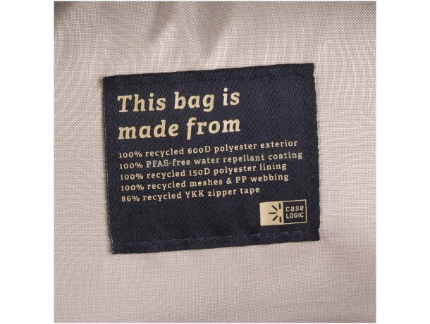 Mochila portátil reciclada Case Logic Invigo con compartimento Negro intenso detalle 7