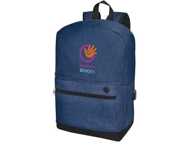 Mochila para ordenador 15,6 poliéster con salida USB Hoss Azul marino detalle 11