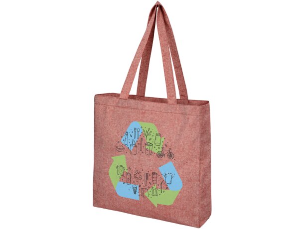 Bolsa Tote de algodón reciclado de 210 g/m² con refuerzos Pheebs personalizada