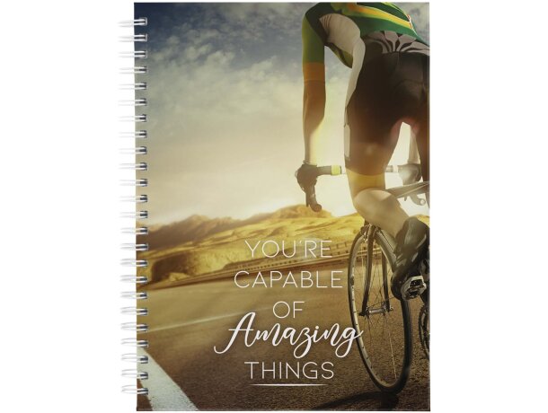 Agenda A5 tapa dura sin fechas Desk-Mate con papel FSC Blanco detalle 1