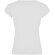 Camiseta manga corta mujer Belice Roly entallada cuello v Blanco detalle 7