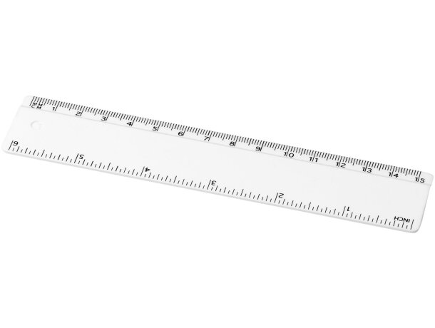 Regla de plástico Renzo 15 cm con doble escala personalizable Transparente claro detalle 24