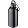Cantimplora de aluminio con mosquetón 350 ml Negro intenso