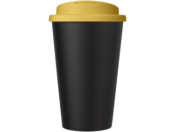 Americano® Eco Vaso reciclado de 350 ml con tapa antigoteo Amarillo/negro intenso detalle 11