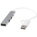Hub USB Alkaid de aluminio reciclado con 4 puertos