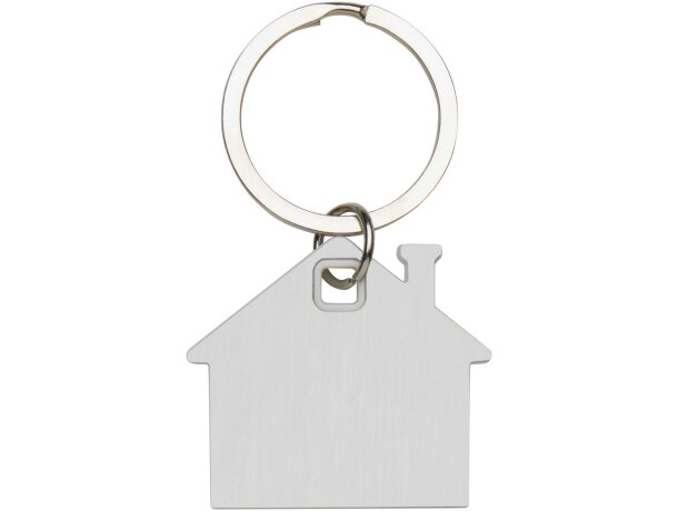 Llavero con forma de casa Nook en acero inoxidable esmerilado Blanco detalle 6