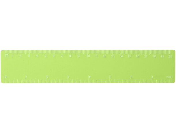 Regla de plástico flexible Rothko 20 cm doble escala Verde escarchado detalle 5