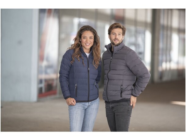 Chaqueta plumón reciclado certificado RDS hombre Macin Gris tormenta detalle 10