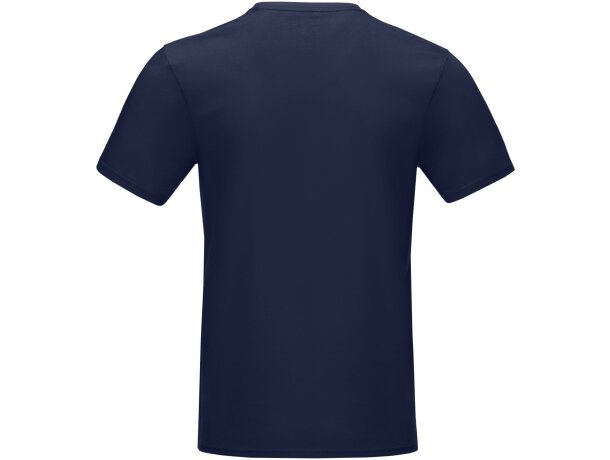Camiseta orgánica manga corta hombre Azurite Azul marino detalle 15