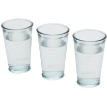 Set de 3 vasos de agua de cristal transparente Set de 3 vasos de agua de cristal transparente