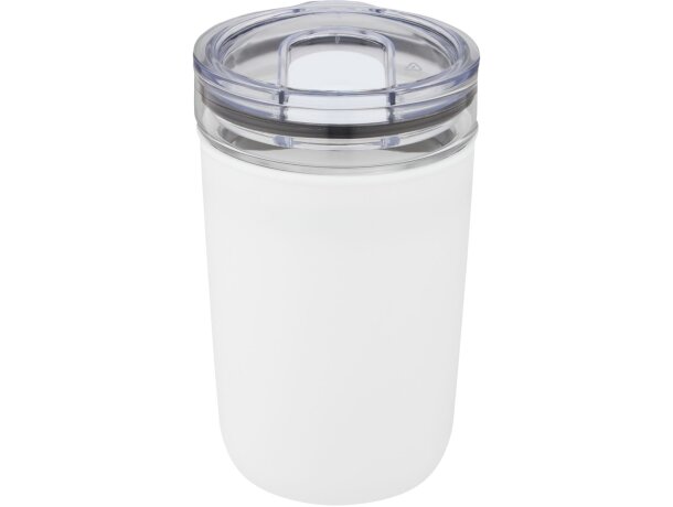 Vaso Bello vidrio borosilicato 420ml con carcasa reciclada Blanco detalle 5