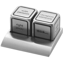 Pisa papeles de metal dados personalizado plata Pisa papeles de metal dados personalizado plata