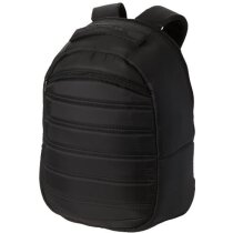 Mochila de nylon con bolsillo frontal personalizada negro intenso Mochila de nylon con bolsillo frontal personalizada negro intenso