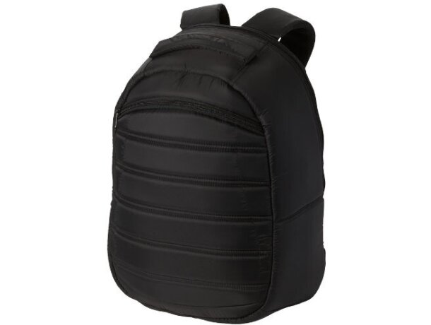 Mochila de nylon con bolsillo frontal personalizada negro intenso Mochila de nylon con bolsillo frontal personalizada negro intenso
