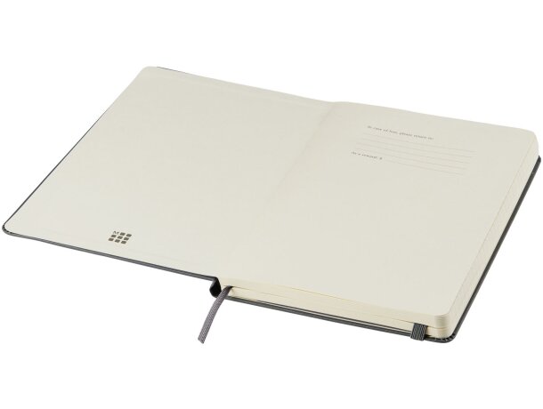 Libreta tapa dura rayada Classic Moleskine con cierre elástico Gris pizarra detalle 13