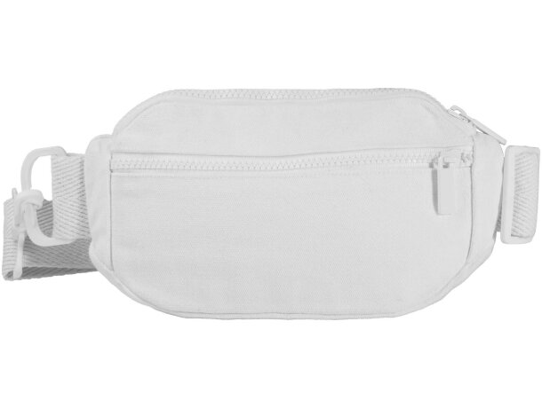 Bolso cruzado Crescent en algodón y poliéster reciclado Blanco detalle 14