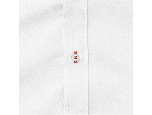 Camisa tipo Oxford de manga corta de mujer Manitoba Blanco detalle 4