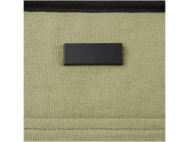 Bolsa térmica Joey 6L algodón reciclado certificado GRS Verde oliva detalle 16