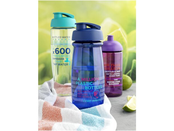 H2O Active® Pulse Bidón deportivo con Tapa Flip de 600 ml Transparente/azul aqua detalle 70