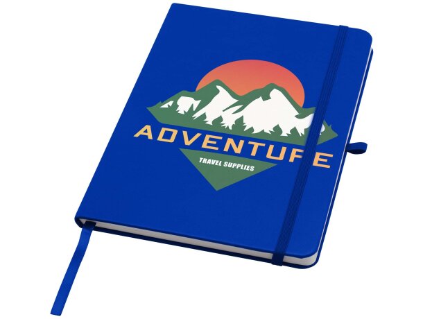 Libreta A5 Teak con tapa dura de tacto suave reciclado Azul real detalle 26