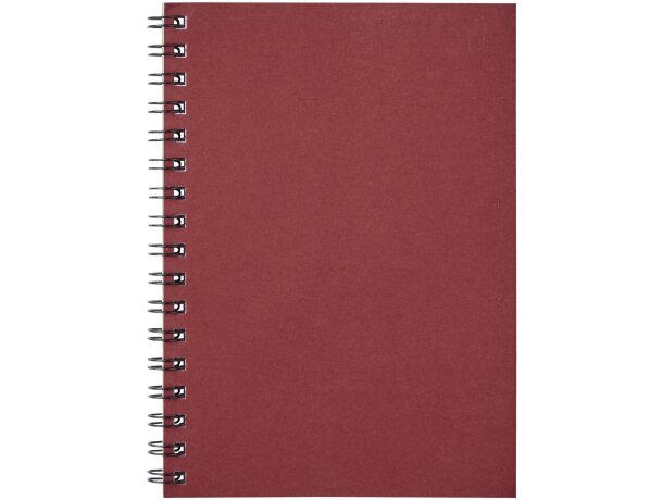 Cuaderno espiral A6 Desk-Mate reciclado 50 hojas personalizable Rojo detalle 8