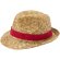 Sombrero de paja Pricus natural con banda personalizable Rojo/natural detalle 16