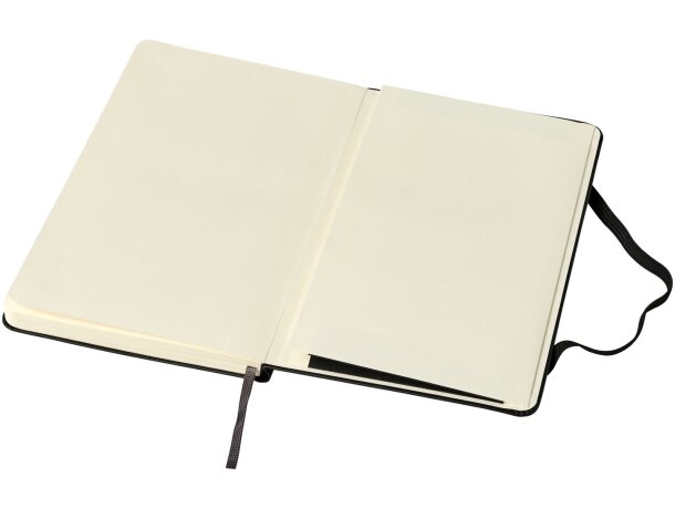 Libreta tapa dura M rayada Classic con cierre elástico Negro intenso detalle 5