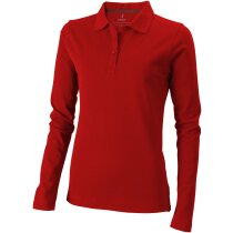Polos con logo bordado Oakville manga larga mujer
