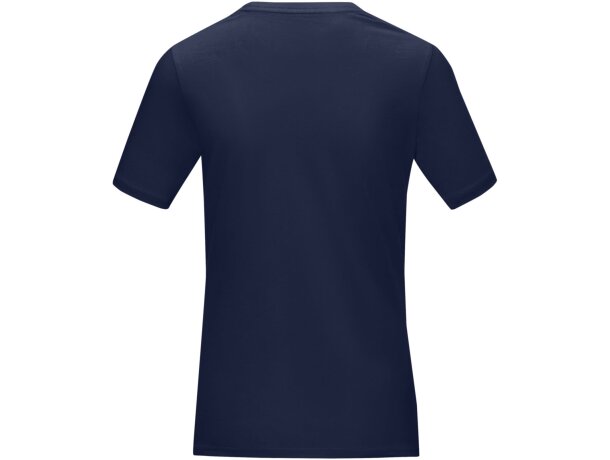 Camiseta orgánica GOTS de manga corta para mujer Azurite Azul marino detalle 15