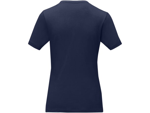 Camisetade manga corta orgánica para mujer Balfour Azul marino detalle 25