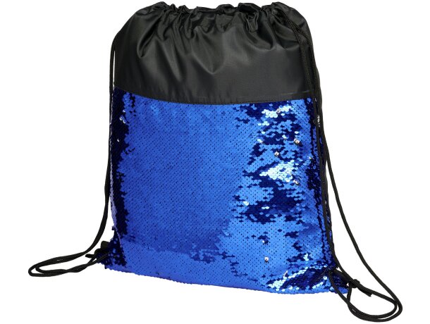 Mochila de cuerdas con lentejuelas 5L Mermaid Negro intenso/azul detalle 4