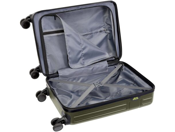 Trolley cabina Rover 20 con ABS reciclado certificado GRS Verde bosque detalle 28