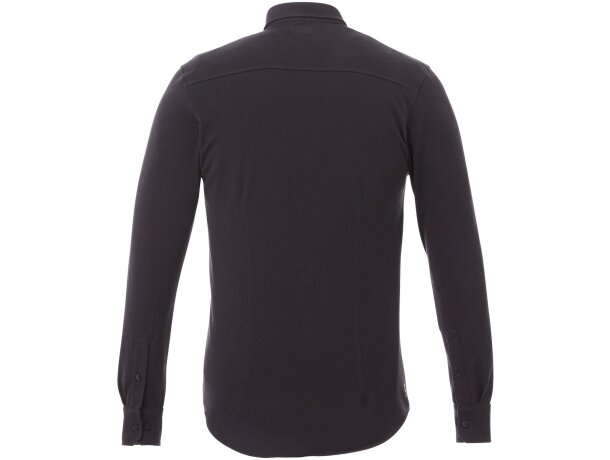 Camisa corporativa elastano 200 g/m2 Elevate Life Bigelow Gris tormenta detalle 18