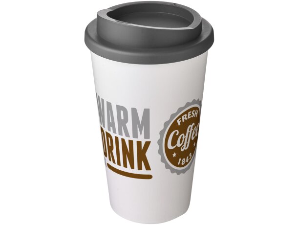 Vaso térmico Americano 350 ml con aislamiento de doble pared Blanco/gris detalle 89