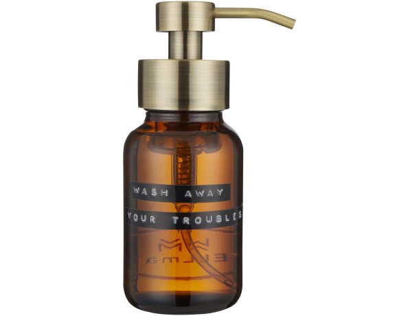 Gel de baño Wellmark vidrio reciclado dispensador latón 250ml detalle 2