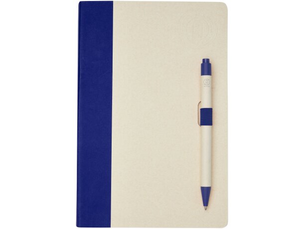 Set libreta A5 y bolígrafo Dairy Dream cartón reciclado Azul detalle 17