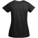 Camiseta mujer algodón orgánico Breda de Roly Negro intenso detalle 5