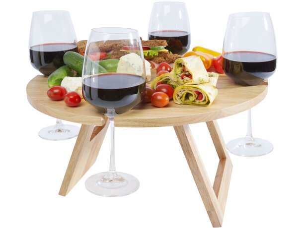 Mesa de pícnic plegable Soll de madera natural Natural detalle 3