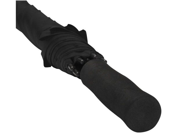 Paraguas Ibi 27 pulgadas con tejido pongee y armazón reforzado Negro intenso detalle 10