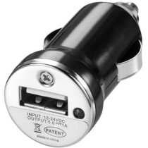 Cargador para el coche con usb personalizado negro intenso Cargador para el coche con usb personalizado negro intenso