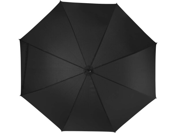 Paraguas Ibi 27 pulgadas con tejido pongee y armazón reforzado Negro intenso detalle 7