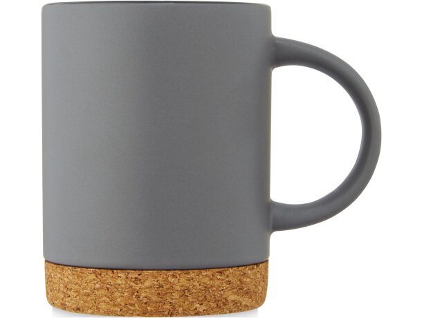 Taza de cerámica de 425 ml con base de corcho Neiva Gris detalle 7