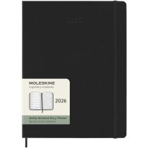 Agenda semanal Moleskine XL tapa dura negra
