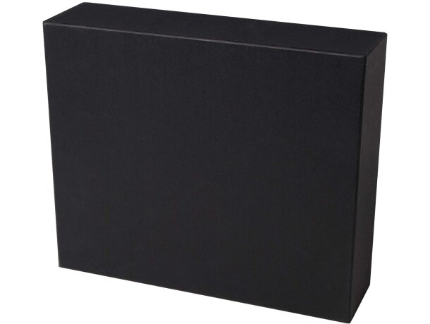 Set de regalo con libreta tapa dura A5 y bolígrafo Laura Negro intenso detalle 2