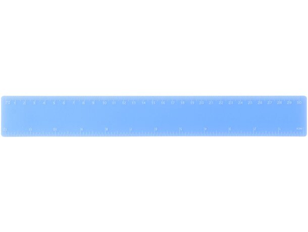 Regla flexible de 30 cm Rothko en polipropileno traslúcido Azul escarchado detalle 2