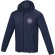Chaqueta ligera impermeable hombre Dinlas con capucha enrollable Azul marino detalle 13