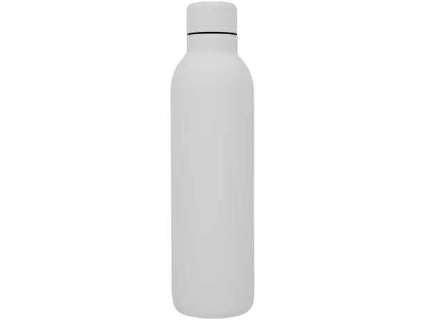 Botella termo con logo con tapa de rosca en acero inoxidable Thor Blanco detalle 17