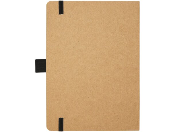 Libreta papel reciclado Berk con elástico de color Negro intenso detalle 3