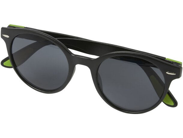 Gafas de sol diseño redondo pp Steven Verde lima detalle 12