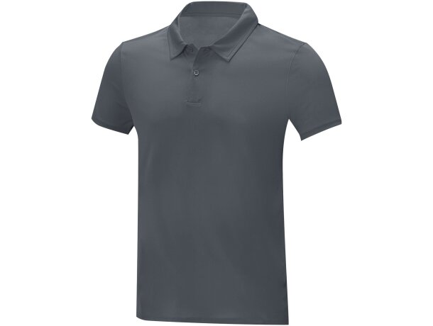 Polo manga corta Deimos cool fit para hombre Negro intenso detalle 42